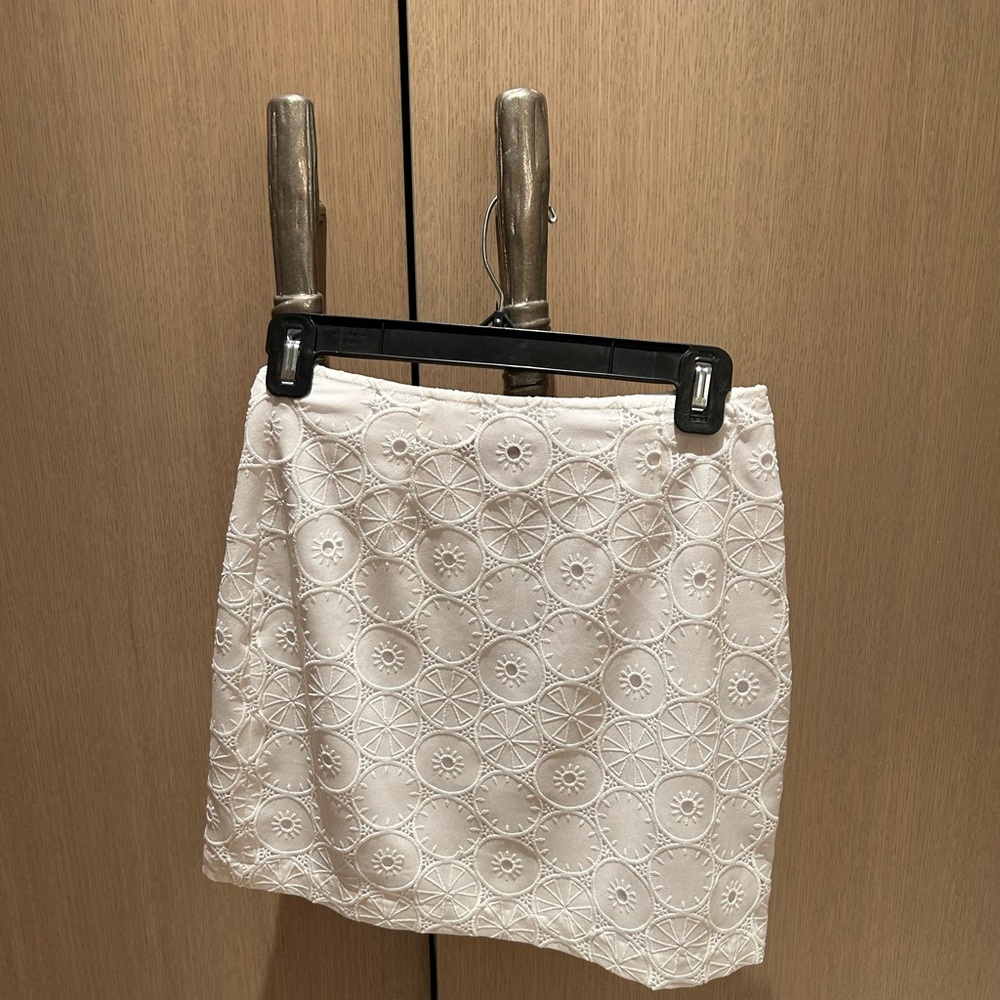 Staud crochet skirt